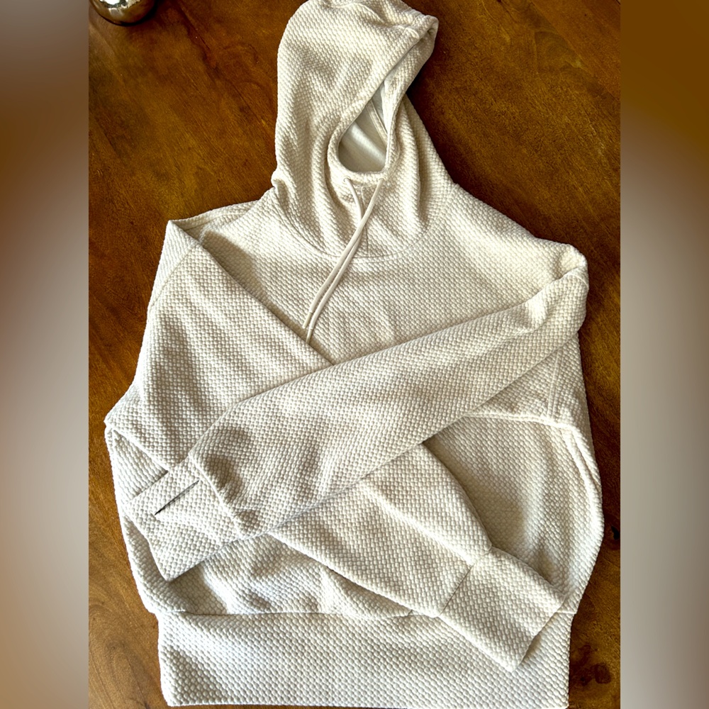 Old Navy Cream Textured Hoodie